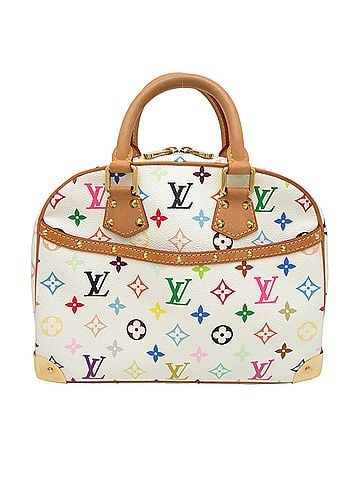 Louis Vuitton Louis Vuitton Trouville Women's Handbag M92663 (Discontinued) Monogram Multicolor Blanc (White) (view 1)
