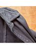 Blur 100% Leather Solid Gray Black Leather Jacket Size 8 - photo 12