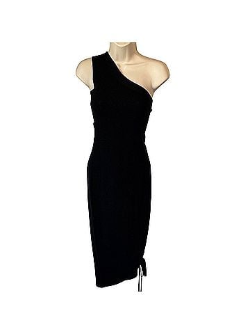 T by Alexander Wang Wool Knit One Shoulder Asymmetrical Ruched Casual Dress (view 1)