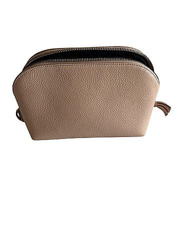 Leatherology large clamshell makeup bag Leather Clutch (view 2)