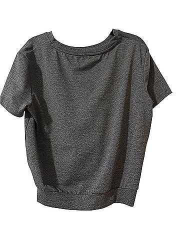Buffbunny Collection Knotty Top Short Sleeve Blouse (view 2)