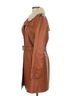 Coach 100% Leather 52% Polyester 48% Cupro 100% Cotton 100% Shearling Brown Coat Size 8 - photo 5
