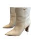Tory Burch 100% Leather White Ivory Tan Ankle Boots Size 9 - photo 1