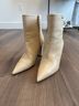 Tory Burch 100% Leather White Ivory Tan Ankle Boots Size 9 - photo 9