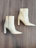 Tory Burch 100% Leather White Ivory Tan Ankle Boots Size 9 - photo 11