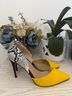 Mix No. 6 Yellow Black White Heels Size 7 1/2 - photo 3