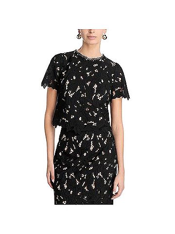 Aqua Short Sleeve Blouse (view 2)