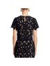 Aqua 100% Polyester 94% Polyester 6% Spandex Floral Black Short Sleeve Blouse Size M - photo 3