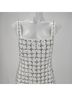 Jonathan Simkhai Print White Silver Cocktail Dress Size 8 - photo 8