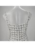 Jonathan Simkhai Print White Silver Cocktail Dress Size 8 - photo 10