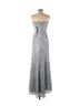BCBGMAXAZRIA Solid Silver Cocktail Dress Size 6 - photo 2