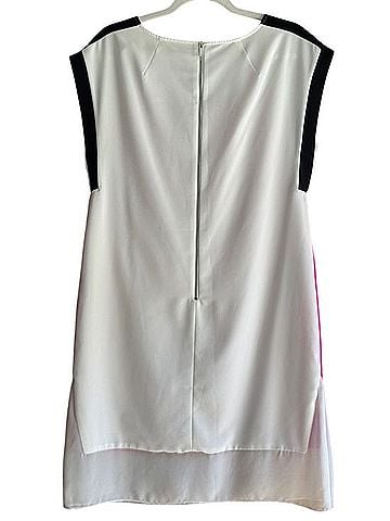 Julia Jordan Colorblock Silk Shift Cocktail Dress (view 2)