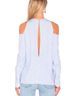Rag & Bone 100% Cotton 49% Cupro 48% Cotton 3% Elastane Stripes Blue White Button-Down Shirt Size L - photo 2