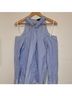 Rag & Bone 100% Cotton 49% Cupro 48% Cotton 3% Elastane Stripes Blue White Button-Down Shirt Size L - photo 4