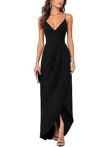 Xscape Tulip Hem Crepe Midi Cocktail Dress (view 1)