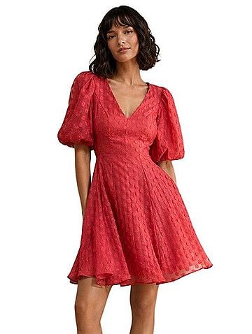 Rachel Parcell Organza Dot Dress Casual Dress (view 1)
