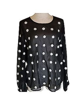Pleione sheer polka-dot blouse Long Sleeve Blouse (view 1)