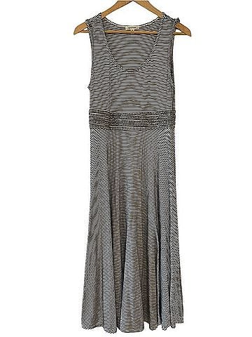 Max Studio Black and White Striped Maxi Dress Casual Dress (view 1)