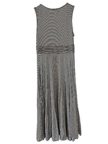 Max Studio Black and White Striped Maxi Dress Casual Dress (view 2)