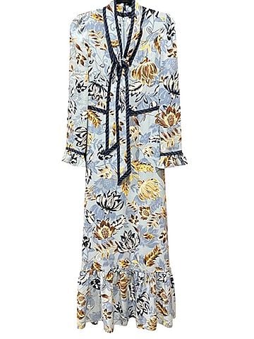 BCBGMAXAZRIA Floral Ruffled Maxi Dress Casual Dress (view 1)