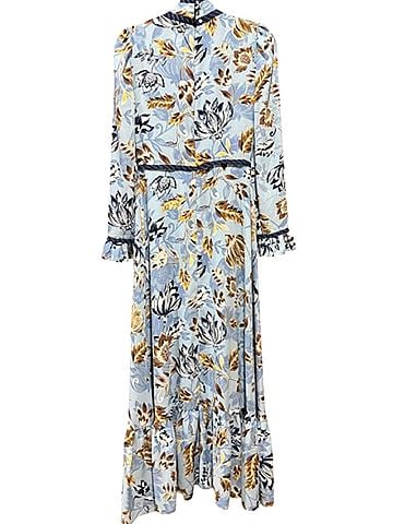 BCBGMAXAZRIA Floral Ruffled Maxi Dress Casual Dress (view 2)