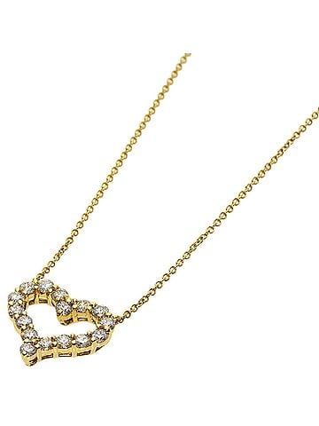 Tiffany & Co. Tiffany &amp; Co. Sentimental Heart Diamond Necklace, 18K Yellow Gold, Women's. (view 1)