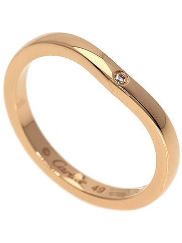 Cartier Cartier Ballerina Curve 3P Diamond Ring #49 18K Pink Gold Women's CARTIER (view 1)