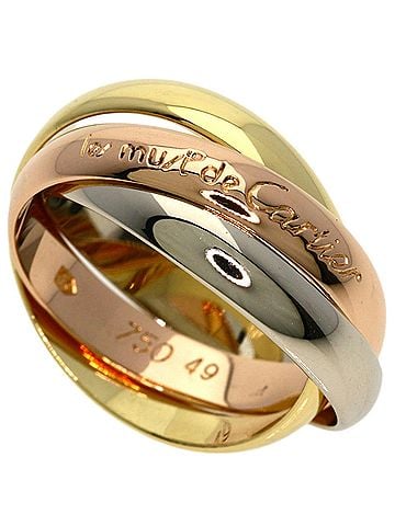 Cartier Cartier Trinity #49 Ring, 18K Yellow Gold/18KWG, Women's, CARTIER (view 1)