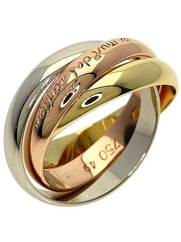 Cartier Cartier Trinity #49 Ring, 18K Yellow Gold/18KWG, Women's, CARTIER (view 2)