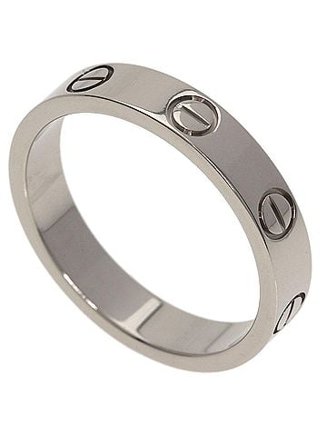 Cartier Cartier Mini Love Ring #51, 18K White Gold, Women's Ring, CARTIER (view 1)