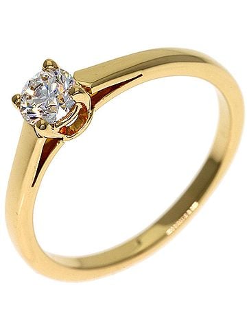 Bvlgari Bulgari Solitaire Diamond Ring, 18K Yellow Gold, Women's BVLGARI (view 2)
