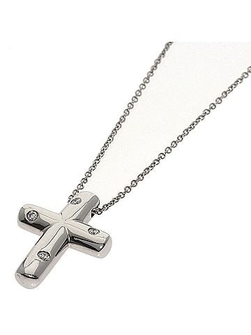 Tiffany & Co. Tiffany &amp; Co. Dots Cross Diamond Necklace, Platinum PT950, Women's. (view 1)
