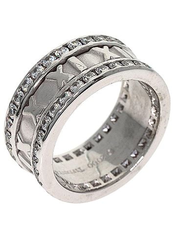 Tiffany & Co. Tiffany &amp; Co. Atlas Edge Diamond Ring, 18K White Gold, Women's. (view 2)