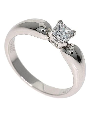 Van Cleef & Arpels Van Cleef &amp; Arpels Square Princess Cut Diamond Ring, Platinum PT950, Women's Ring (view 1)