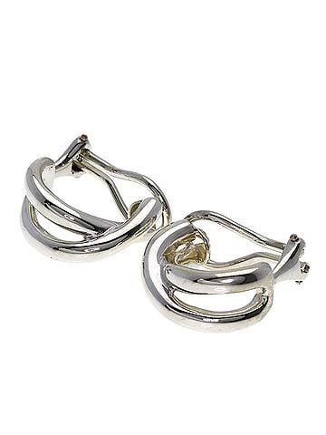 Tiffany & Co. Tiffany &amp; Co. Paloma Picasso Cross Earrings, Silver, Women's. (view 2)