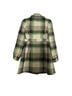 Juicy Couture 100% Wool Plaid Green Ivory Black Tan Coat Size S - photo 2