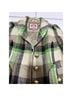 Juicy Couture 100% Wool Plaid Green Ivory Black Tan Coat Size S - photo 6