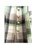 Juicy Couture 100% Wool Plaid Green Ivory Black Tan Coat Size S - photo 10