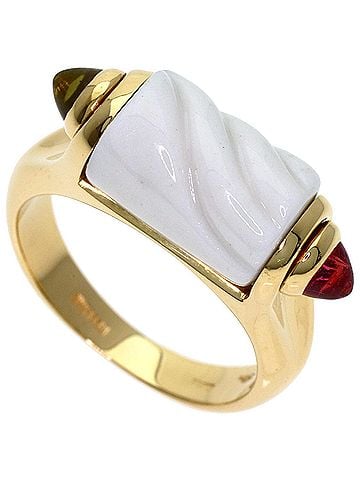 Bvlgari BVLGARI Tronchetto Peridot Pink Tourmaline Ring, 18K Yellow Gold, Women's. (view 1)