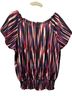Michael Kors Print Multi Color Short Sleeve Blouse Size L - photo 2