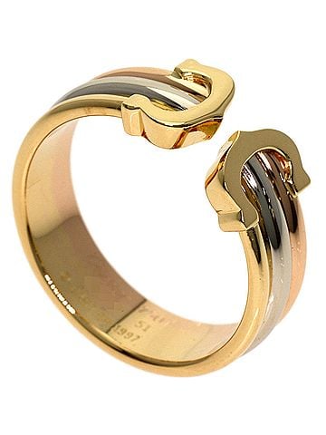 Cartier Cartier 2C Ring SM #51 - 18K Yellow Gold/18K Pink White Gold Women's CARTIER (view 1)