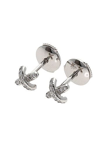 Tiffany & Co. Tiffany &amp; Co. Cross Signature Diamond Earrings, Platinum PT950, Women's. (view 1)