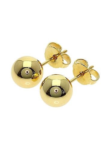 Tiffany & Co. Tiffany HardWear Ball Earrings, 18K Yellow Gold, Women's, TIFFANY&amp;Co. (view 1)