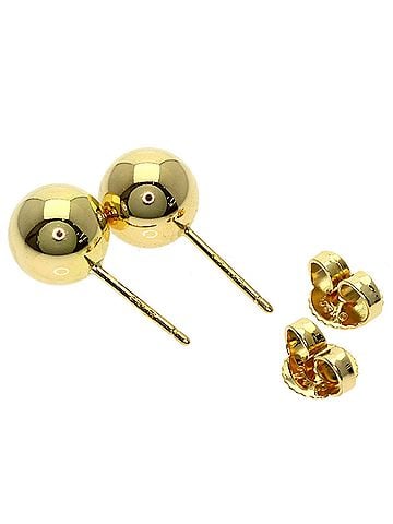 Tiffany & Co. Tiffany HardWear Ball Earrings, 18K Yellow Gold, Women's, TIFFANY&amp;Co. (view 2)