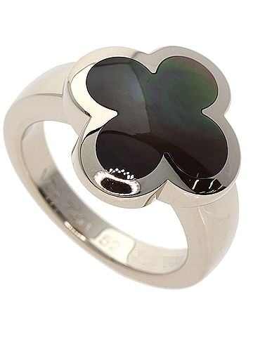 Van Cleef & Arpels Van Cleef &amp; Arpels Pure Alhambra Mother of Pearl Ring #52, 18K White Gold, Women's. (view 1)