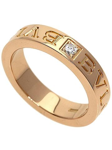 Bvlgari BVLGARI Double Logo 1P Diamond Ring - 18K Pink Gold Women's (view 1)