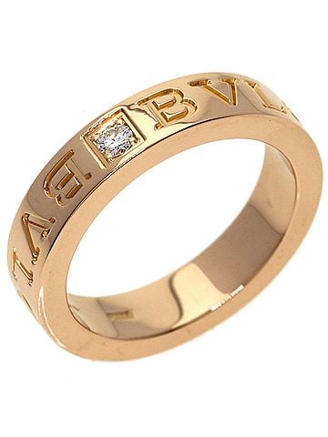 Bvlgari BVLGARI Double Logo 1P Diamond Ring - 18K Pink Gold Women's (view 2)