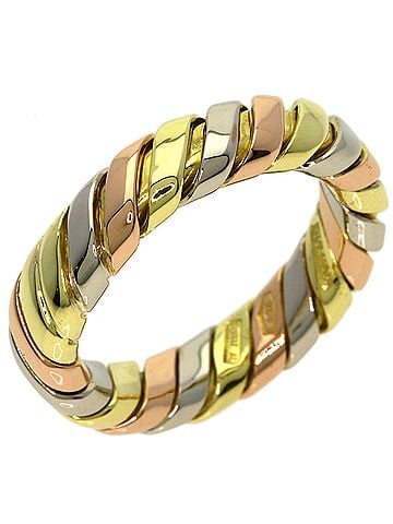Bvlgari Bulgari Tubogas Ring, 18K Yellow Gold/18KWG, Women's, BVLGARI (view 2)