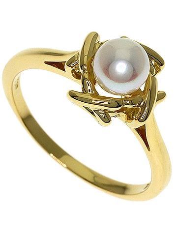 Tiffany & Co. Tiffany &amp; Co. Kiss Around Pearl Ring, 18K Yellow Gold, for Women. (view 1)