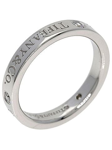 Tiffany & Co. Tiffany &amp; Co. Flat Band 3-Piece Diamond Ring, Platinum PT950, Women's. (view 2)